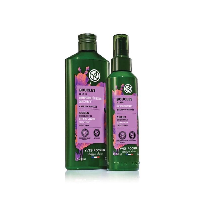 yves rocher curls cream with organic flax for curly hair