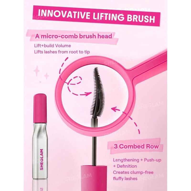 sheglam sheglam lashlighter up & out mascara volumizing & curling black