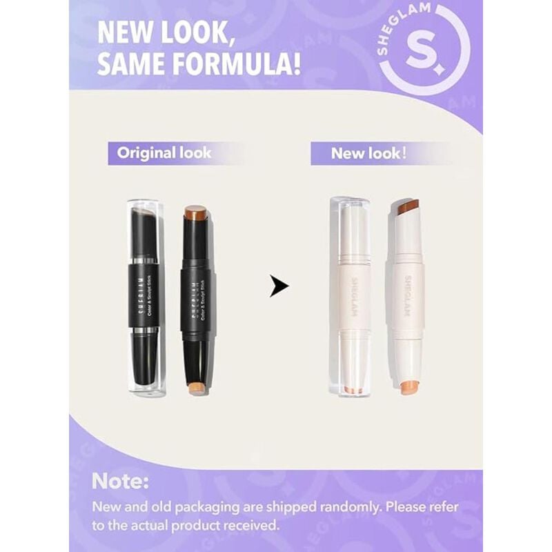 sheglam sheglam color & sculpt stick nude & cocoa 2 in 1