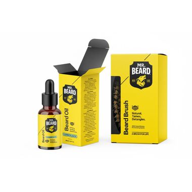 faces smooth   shine beard bundle  beard oil lumberjack   brush