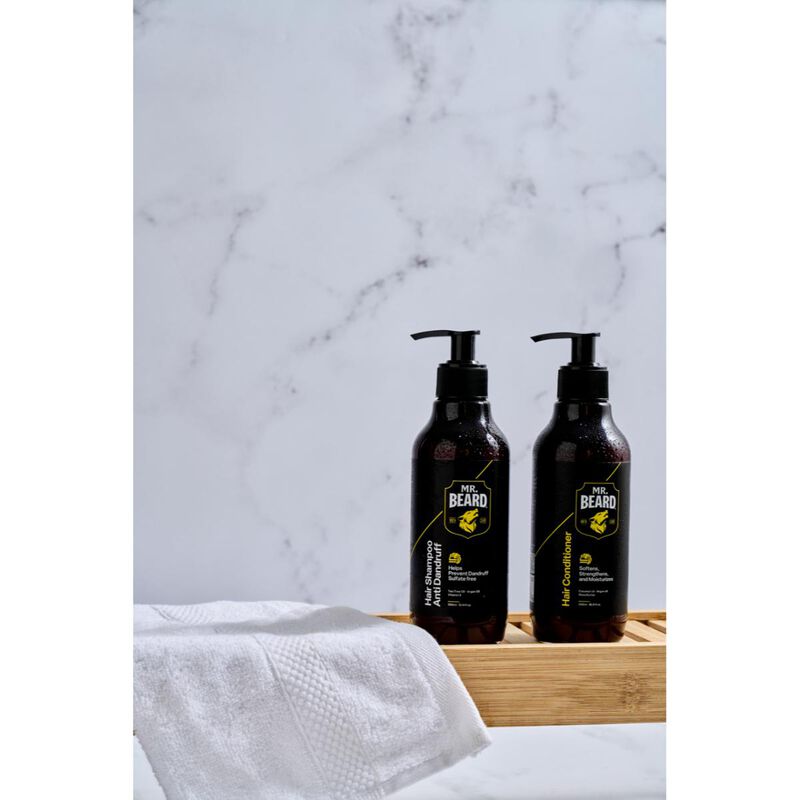 mr beard شامبو شعر hair revival duo bundle + بلسم الشعر