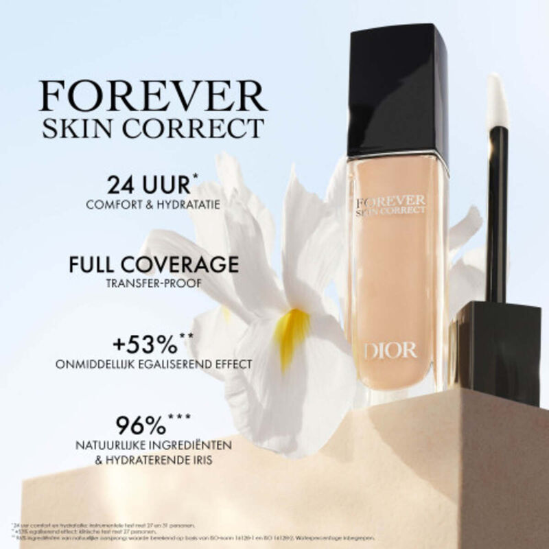 dior high coverage concealer  24 hour hold and hydration  96% natural ingredients