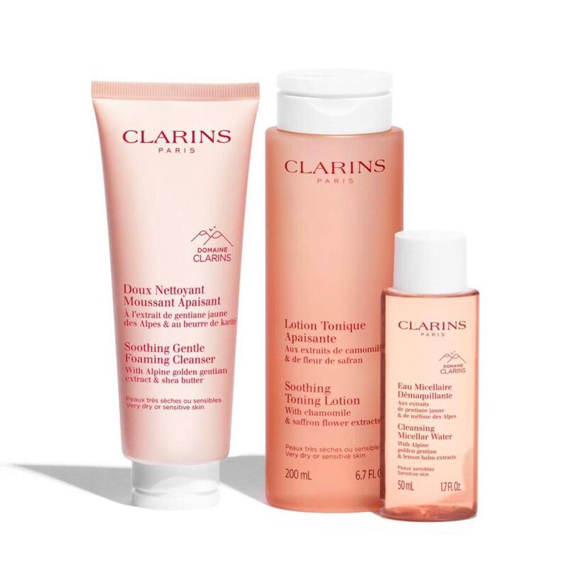 clarins clarins vp cleansing essentials kit for sensitive skin