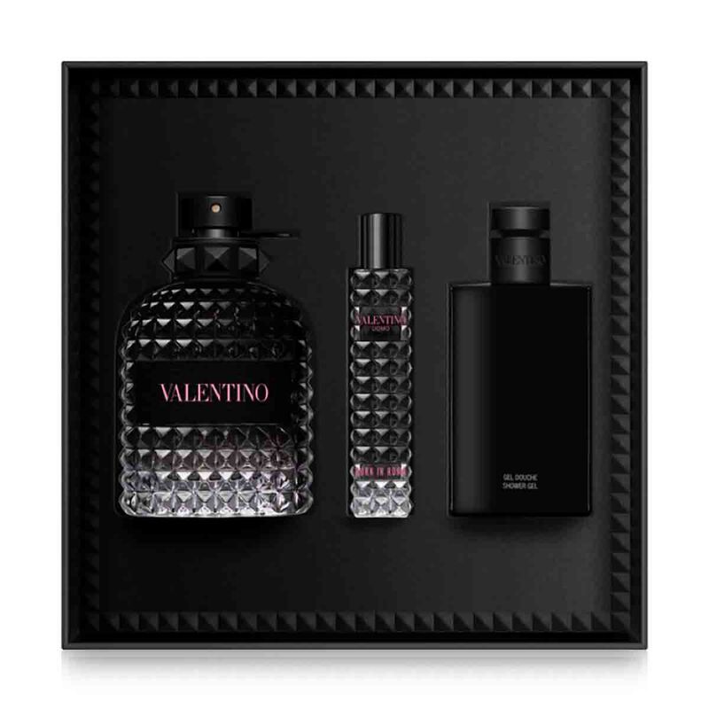 Uomo Born In Roma Eau De Toilette Set for Men with a Travel Size Fragrance valentino uomo born in roma eau de toilette set for men with a travel size fragrance