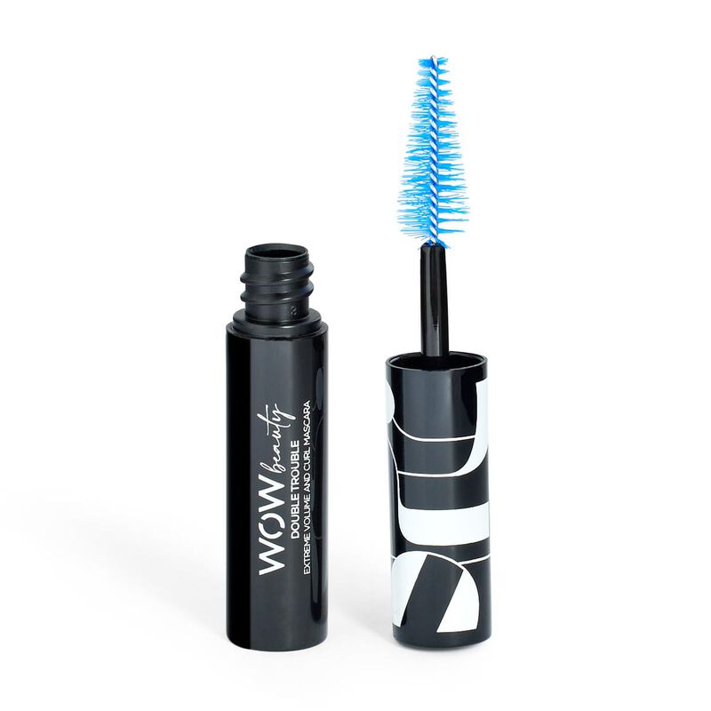 wow beauty double trouble extreme volume and curl mascara travel size