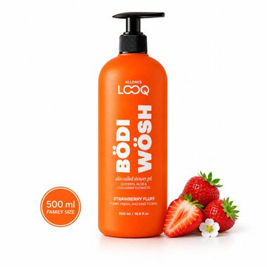 BÖDI WÖSH Strawberry Fluff Body Wash 500ml faces b di w sh strawberry fluff body wash 500ml