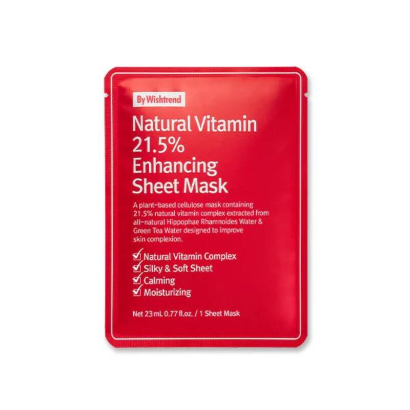 by wishtrend natural vitamin 21.5 enhancing sheet mask