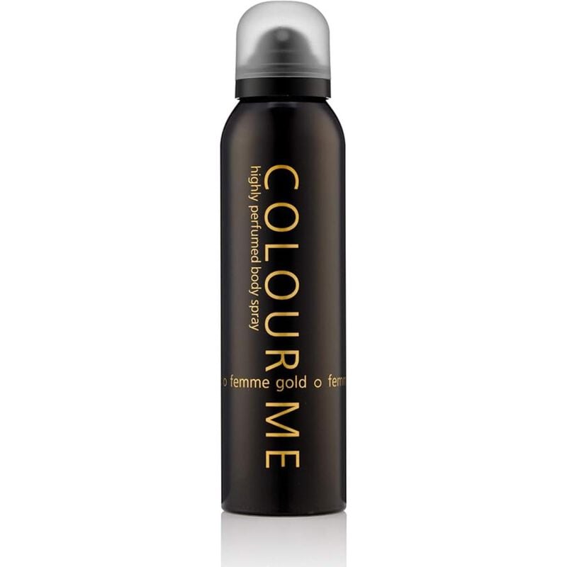 colour me colour me set gold for women (parfum 100ml + body spray 150ml)
