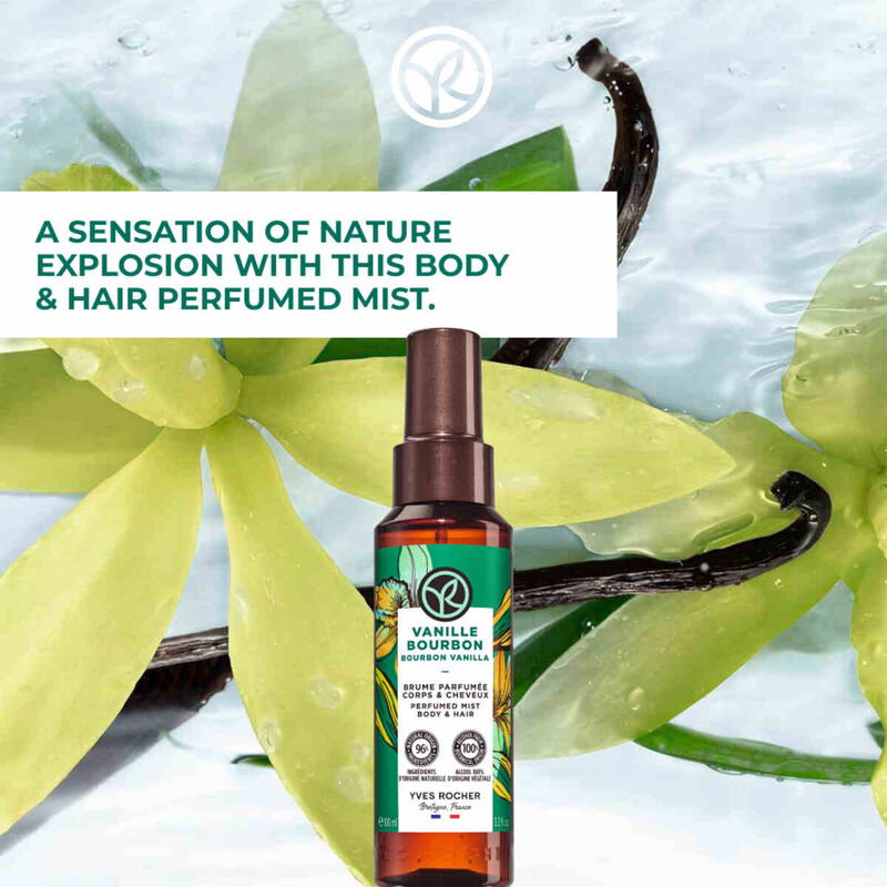 yves rocher perfumed body and hair mist vanilla