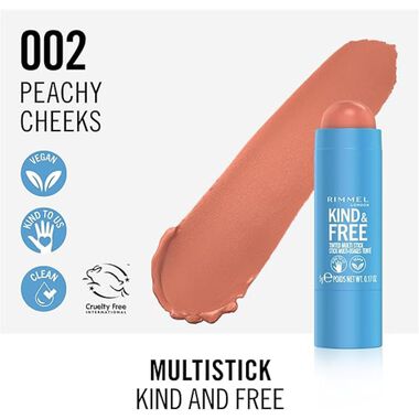 faces rimmel kind   free stick blush   peachy cheeks  5g