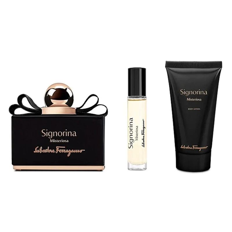 salvatore ferragamo set ferragamo signorina misteriosa f edp 100ml + edp 10 + b.l 50ml