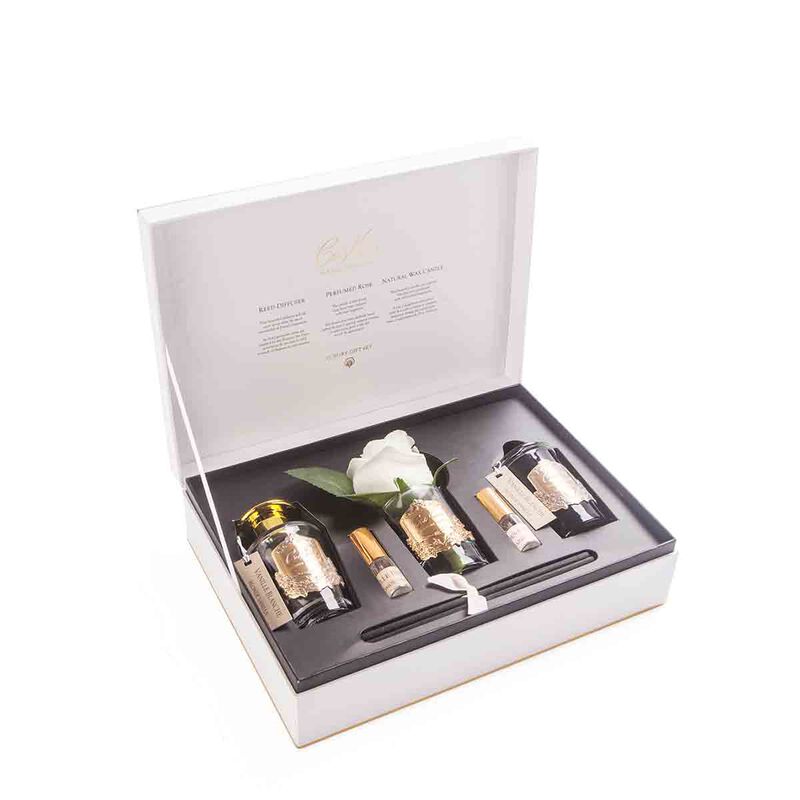 cote noire home diffuser gift pack blonde vanilla white box with gold badge