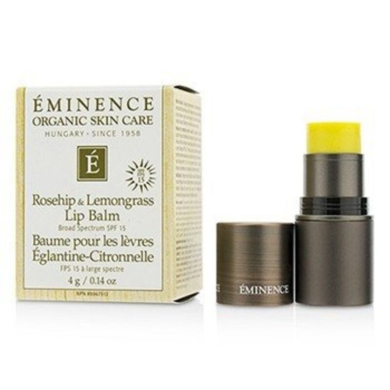 Rosehip and Lemongrass Lip Balm eminence organic skin care rosehip and lemongrass lip balm