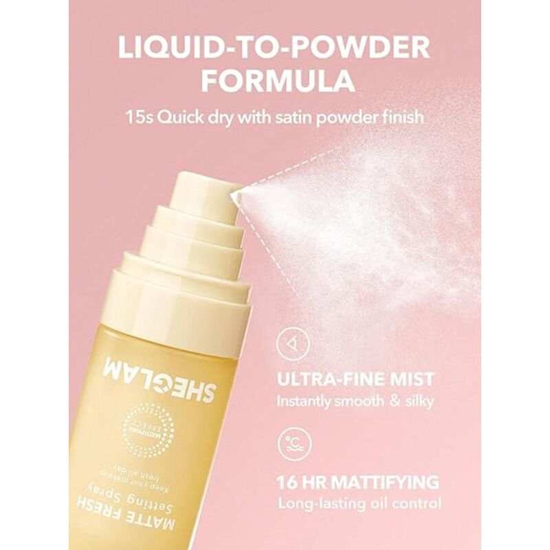 sheglam sheglam matte fresh setting spray ultra matte liquid white