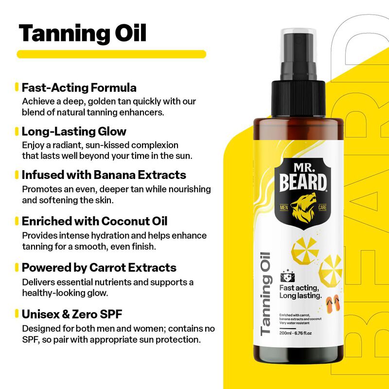 mr beard natural tanning oil