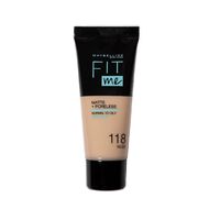 faces fit me matte poreless foundation 118 light beige