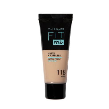 faces fit me matte poreless foundation 118 light beige