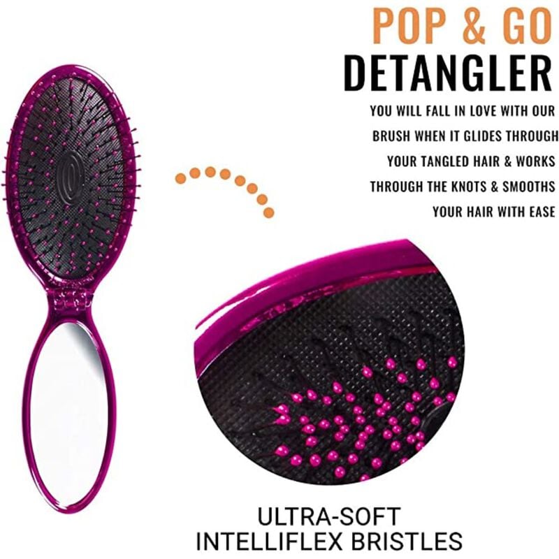 wet brush pop and go detangler hair brush pink