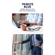 Tribute Blue EDP faces tribute blue edp