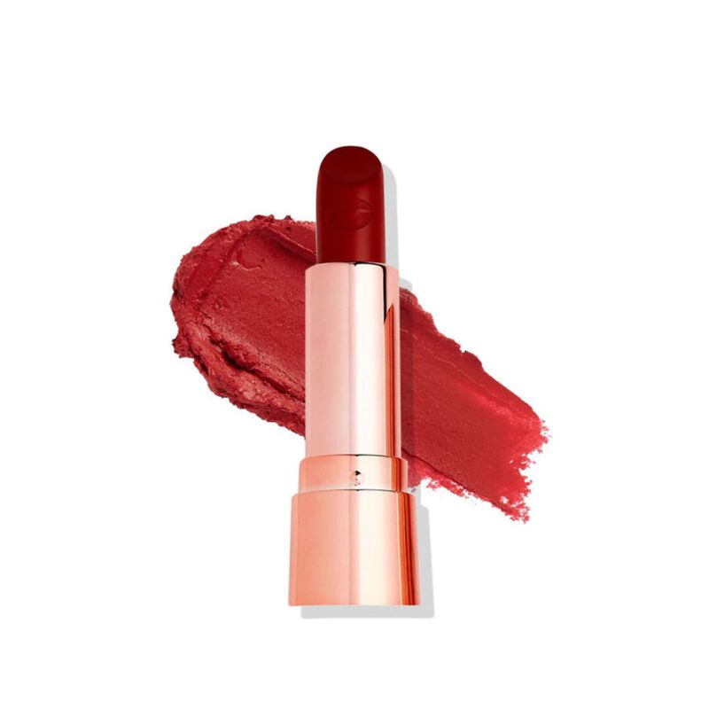 revolution satin kiss lipstick ruby red
