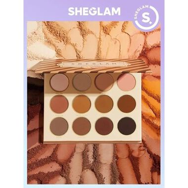 faces sheglam smart cookie palette 12 color shimmer matte eyeshadow
