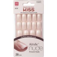 faces kiss salon acrylic nude french nails kan03c