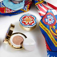 faces solar glow healthy glow cushion foundation spf50 case