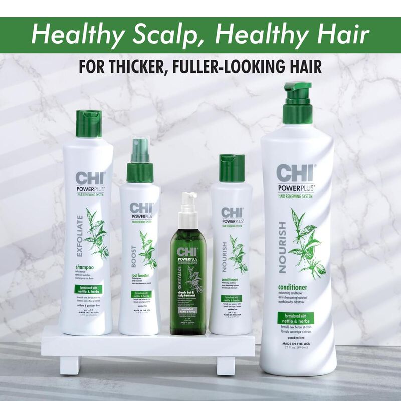 chi chi powerplus exfollate shampoo 12oz .