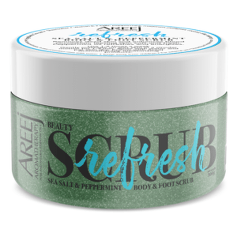 areej aromatherapy face and body scrub with peppermint oil