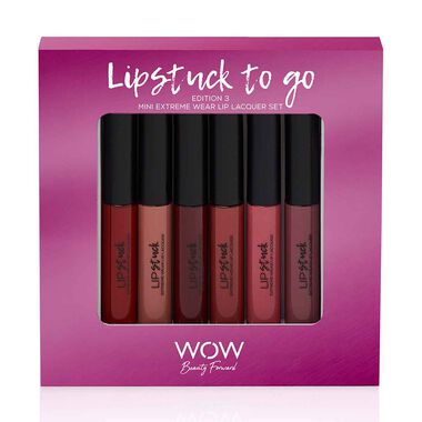 faces lipstuck to go mini extreme wear lip lacquer set edition 4