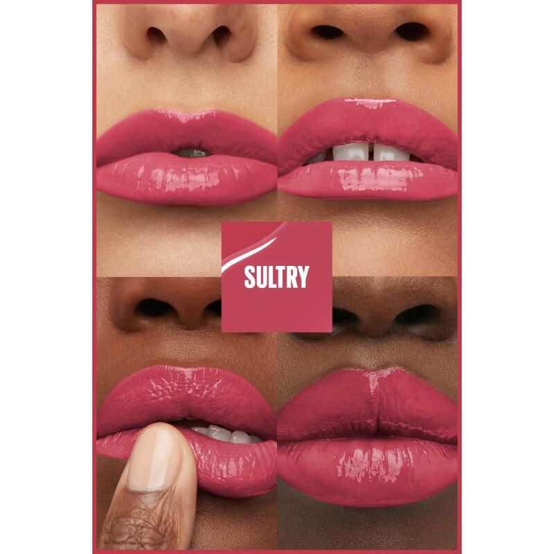 maybelline new york superstay vinyl ink longwear transfer proof gloss lipstick, 160 sultry, pink mix