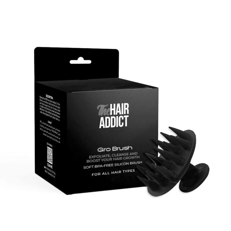 hair addict gro brush black