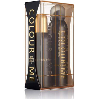 Colour Me Set Gold For Women (Parfum 100Ml + Body Spray 150Ml) faces colour me set gold for women parfum 100ml body spray 150ml