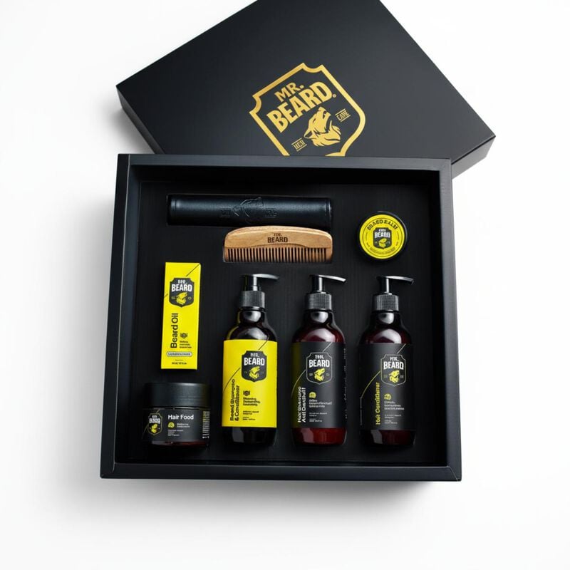 mr beard mega grooming kit &ndash; complete hair & beard carelumberjack.