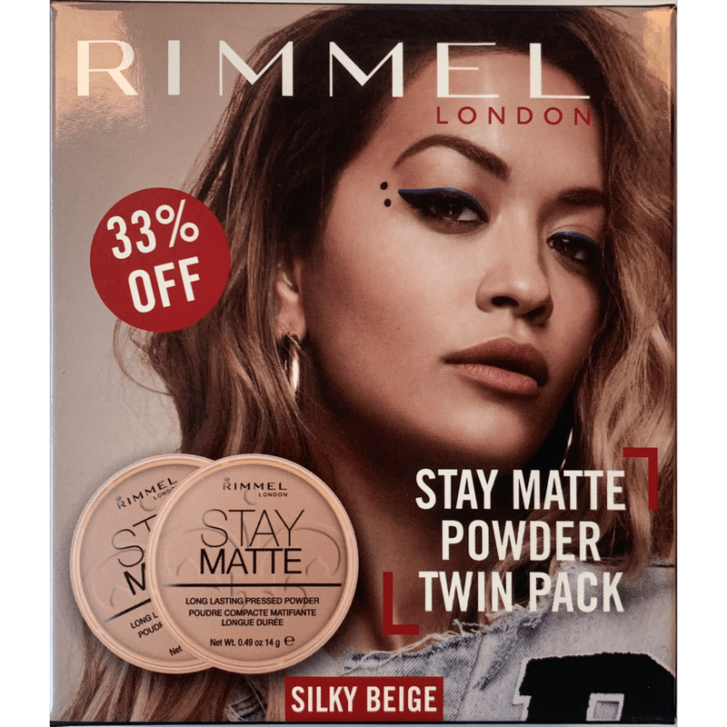 Stay Matte Pressed Powder PromoPack,Silky Beige ,Pack of 2 rimmel stay matte pressed powder promopack,silky beige ,pack of 2
