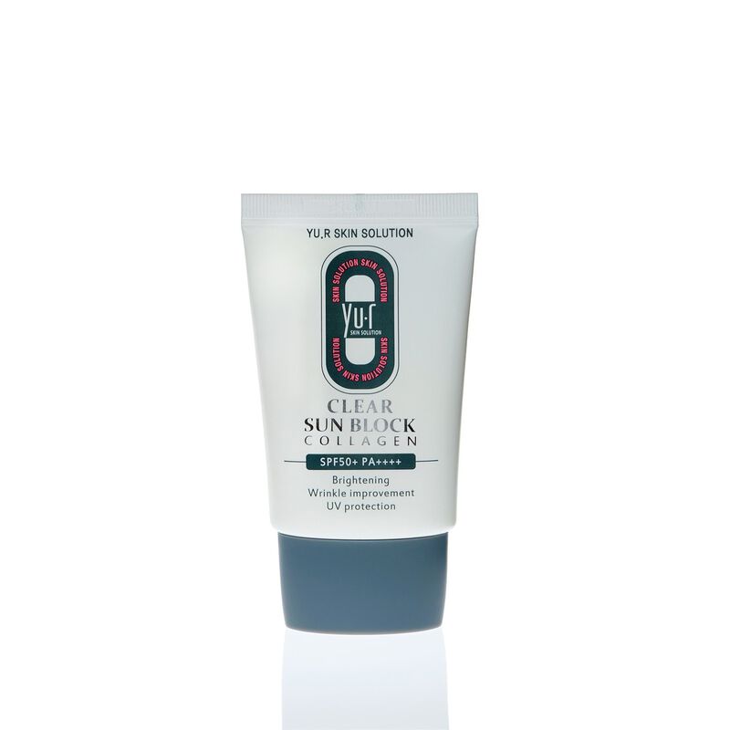 yurskin clear sun block collagen
