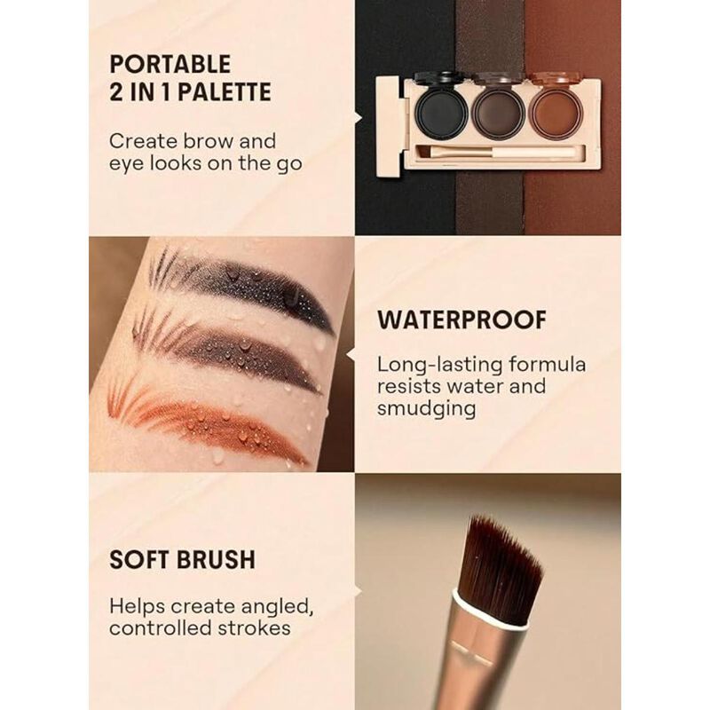 شيجلام جل حواجب وآيلاينر 3 في 1  مضاد للماء