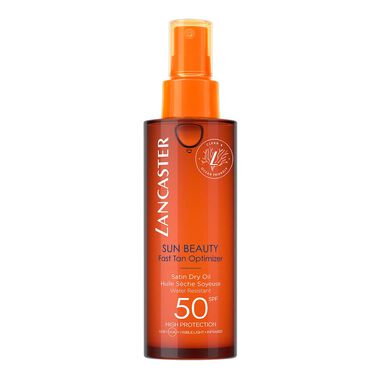 faces sun beauty fast tan optimizer satin dry oil spf50
