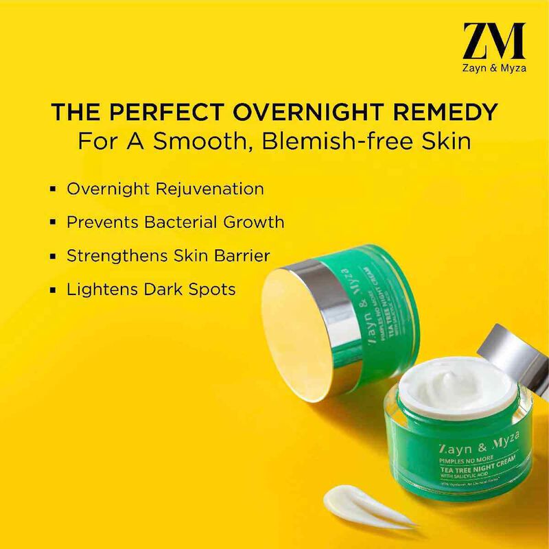 Tea Tree Night Cream with Niacinamide zayn and mayza tea tree night cream with niacinamide