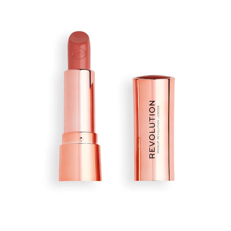 revolution satin kiss lipstick icon nude