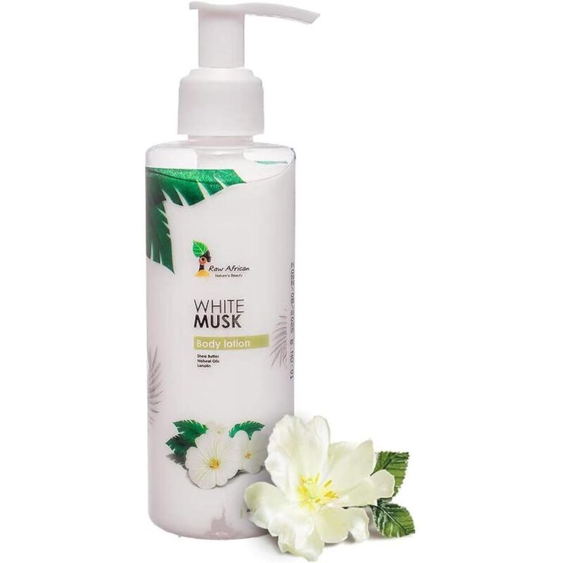 raw african white musk body lotion 200ml