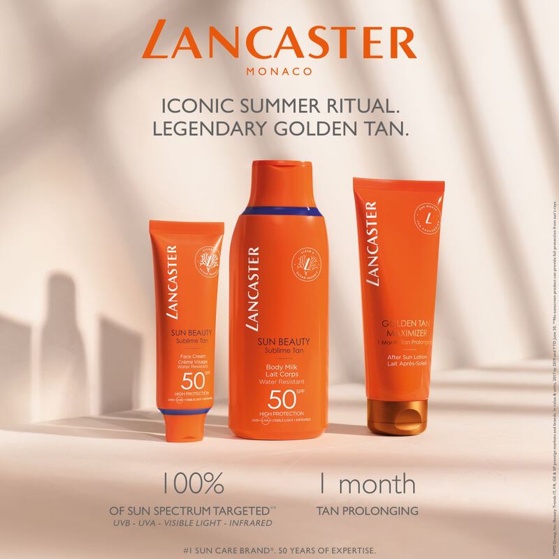 lancaster sun beauty face cream spf50