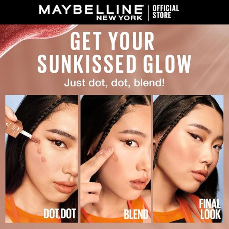 maybelline new york sunkisser liquid glow blush with vitamin e, 11 electric bronze