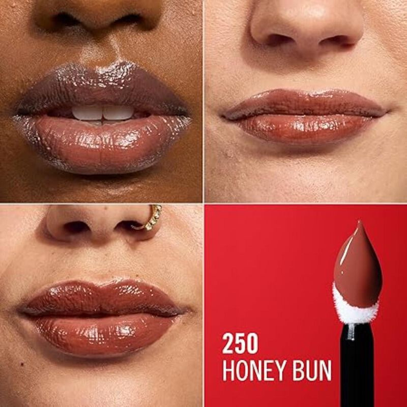 rimmel rimmel lasting gloss liquid lipstick  honey bun, 6ml