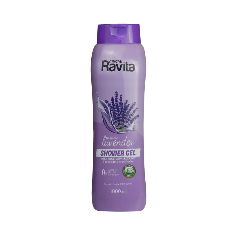 cristal ravita shower gel lavender with aloe vera extract 1000ml
