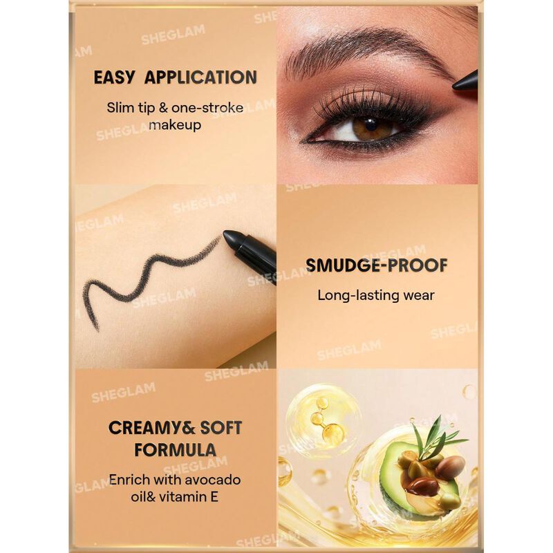 sheglam sheglam bold gloves kohl cream eyeliner pencil black
