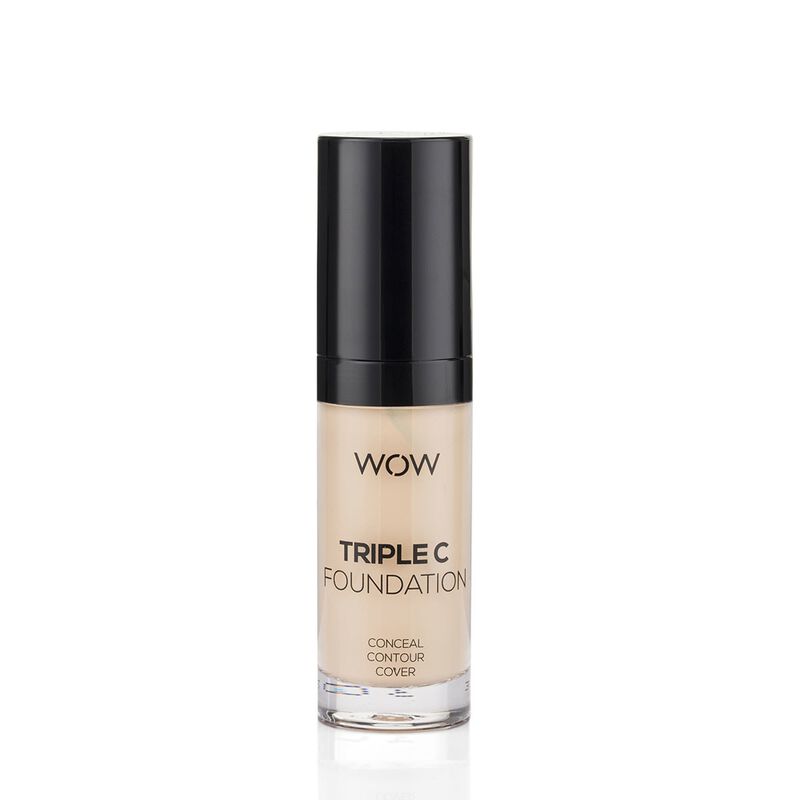 wow beauty triple c foundation &ndash; conceal, contour, cover