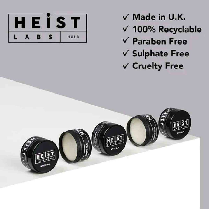 Heist Labs Matte Clay Strong Hold and Definition 100ml heist of london heist labs matte clay strong hold and definition 100ml