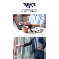 Tribute Blue EDP faces tribute blue edp