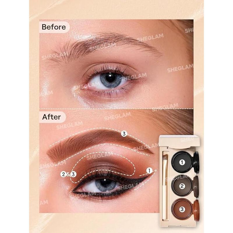 شيجلام جل حواجب وآيلاينر 3 في 1  مضاد للماء